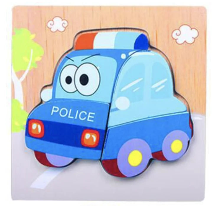 KTX-777619 Wooden Animal Puzzle Toy for Toddlers Age 1-3 - Educational and Interactive Learning Game