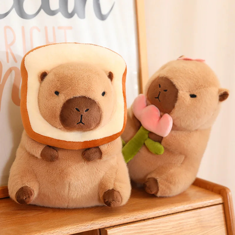 KTX-572115 Capybara Plush Toys in Various Designs: Dinosaur, Unicorn, Avocado, and Rabbit Styles