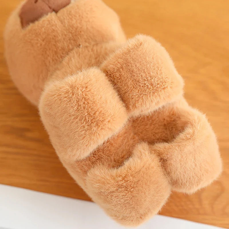 KTX-308819 Capybara Plush Toy - 20cm Curtain Holdback Ring, Hand Rattle, Animal Wristband, Slap Bracelet Huggers
