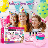 HKM-458067 Kids DIY Nail Polish Play Set for Girls Ages 2-13 - Colorful Makeup Kit in Box