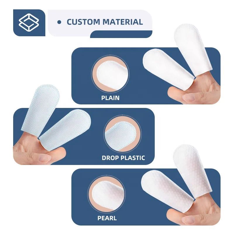 HKM-699795 Pet Care Ear Cleaning Finger Wipes with Custom Pearl Pattern Design for Dogs and Cats
