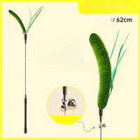 HKM-308883 Durable Interactive Cat Teaser Toy - 62CM Polyester & Metal Design