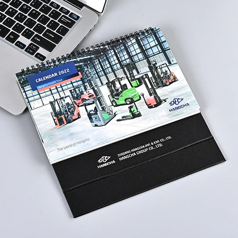 KTX-786515 2024 Business Lanner Spiral Desk Calendar - Customisable A4/A5/A6 Sizes, PVC & Art Paper Cover