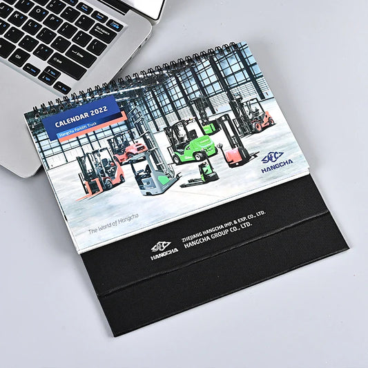 KTX-786515 2024 Business Lanner Spiral Desk Calendar - Customisable A4/A5/A6 Sizes, PVC & Art Paper Cover