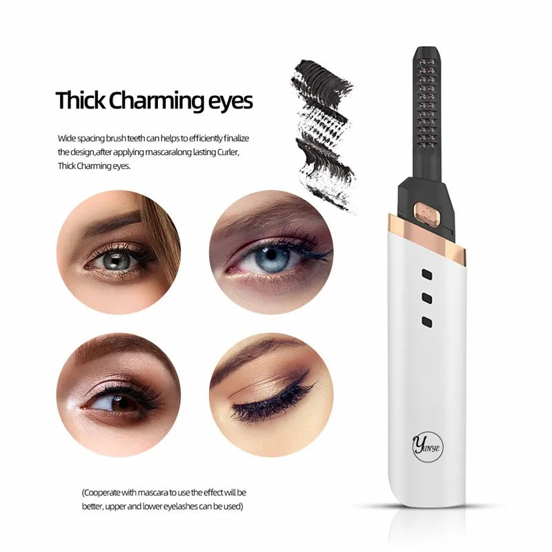 HKM-620563 Rechargeable Heated Eyelash Curler - Mini Electric Makeup Tool