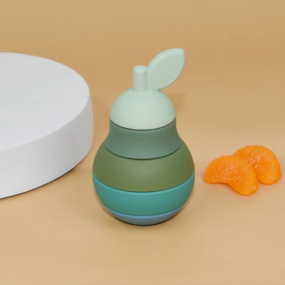 KTX-212499 Soft Baby Stacking Teething Toy and Building Block for Sensory Play