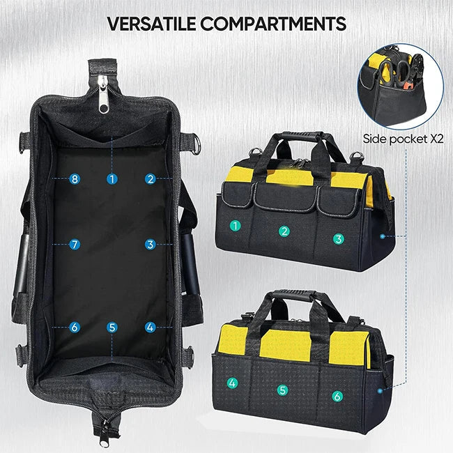 KTX-017939 Durable 1000D Polyester Electrician Tool Bag with Custom Logo Options