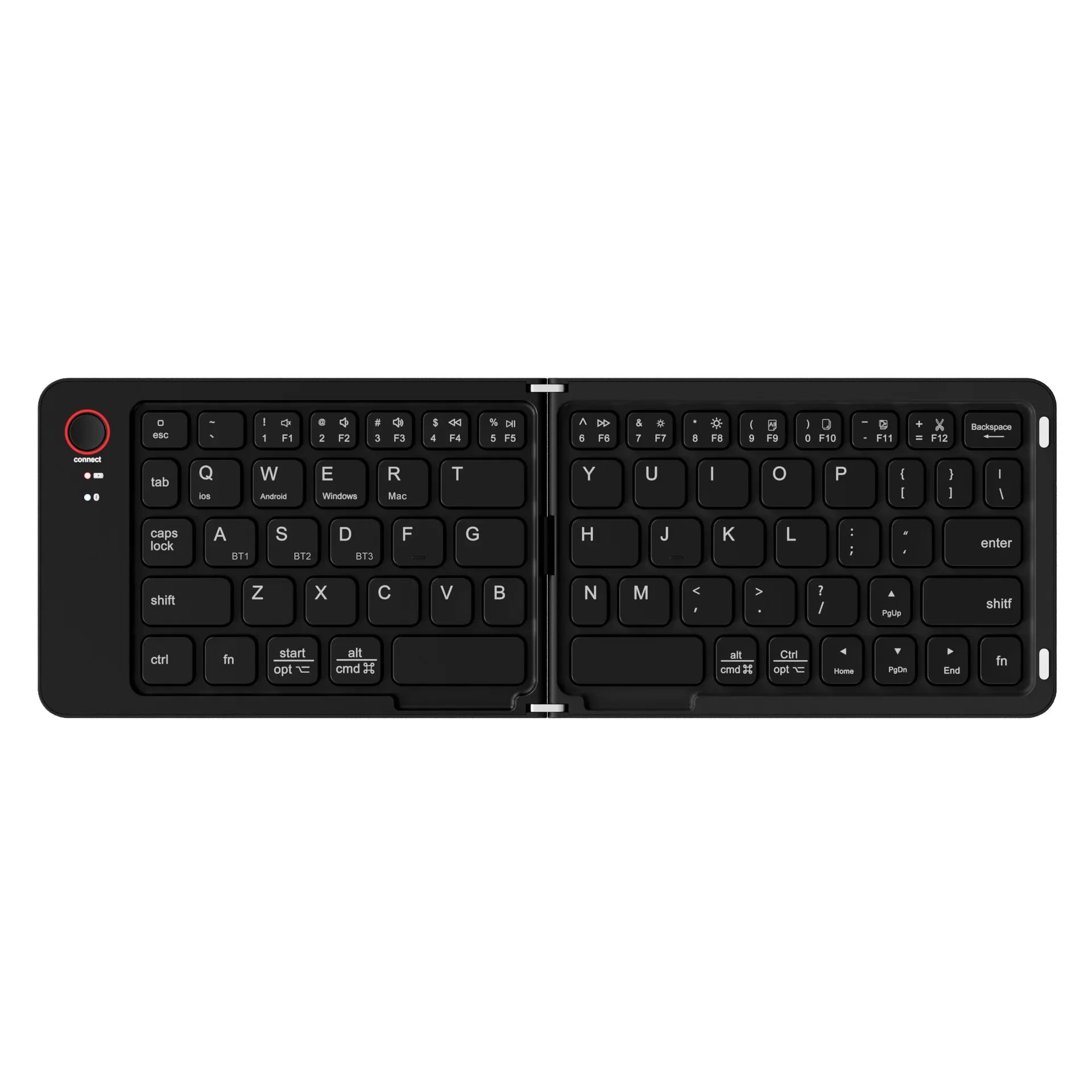HKM-494035 Wireless Bluetooth Foldable Mini Keyboard - 67 Keys with USB Type-C Interface, Scissor Key Design, Portable and Compact