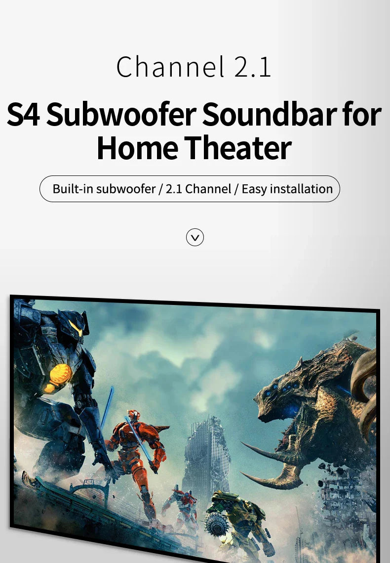 KTX-107155 2.1 Channel Wireless Home Theater Soundbar System with 100W Output and Hi-Fi Sound Quality