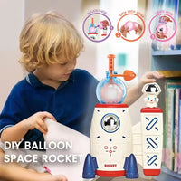 HKM-214035 Space Rocket Balloon Inflator with Accessories for Kids Birthday Parties