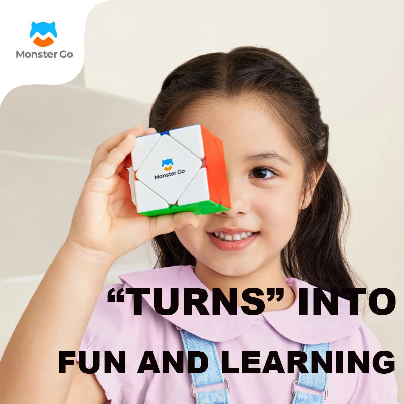 KTX-596819 MG Mirror Pyramid Skewb Magic Cube Puzzle and 3x3 Speed Cube Educational Toy