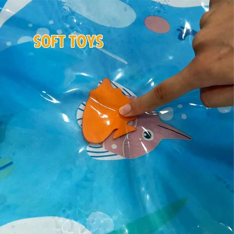 KTX-004691 Eco-friendly Inflatable Tummy Time Water Play Mat for Babies and Kids