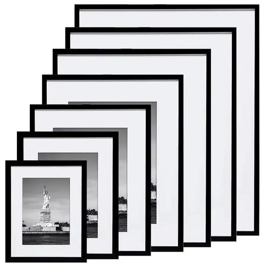 KTX-800915 A4 Black Freestanding and Wall Mountable Photo Frame for Modern Home and Gallery Display