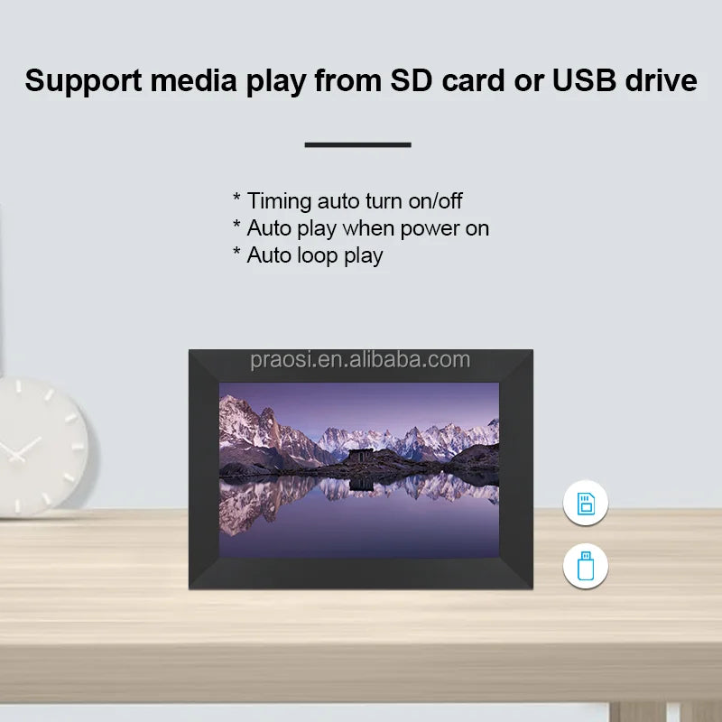 KTX-899219 7-Inch WiFi Touch Screen Digital Photo Frame with Frameo App for Easy Sharing