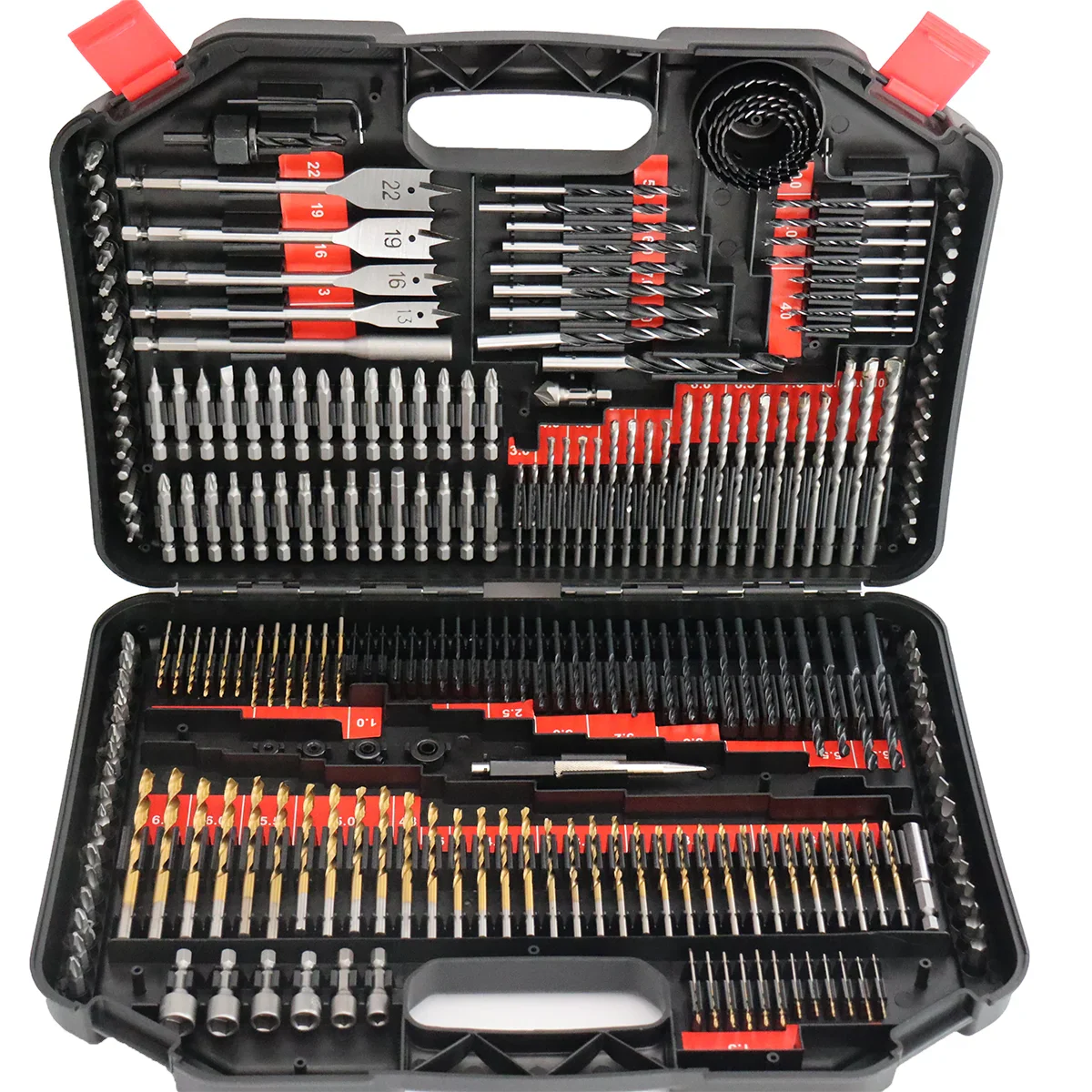 KTX-674451 Multifunctional Drill Bit Set with 246 Pieces for Wood, Metal, and Concrete Applications