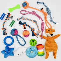 HKM-339347 Durable 18-Pack Teeth Cleaning Interactive Chew Dog Toys Set