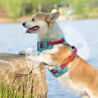 HKM-239891 Tactical Soft Padded Mesh and Oxford Fabric Dog Harness for Large Dog Training and Walking
