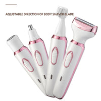 HKM-274771 Cordless Rechargeable Electric Shaver for Women - 4 in 1 Hair Removal Razor for Face, Arms, and Bikini Area