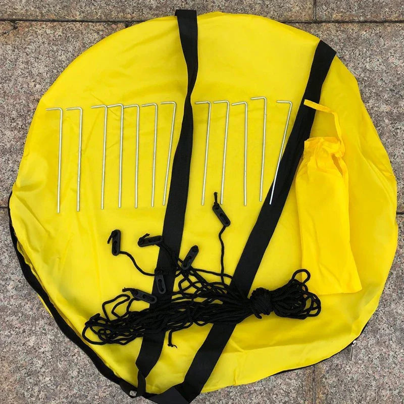 HKM-633619 Single Person Pop-Up Tent - Waterproof, Windproof Canopy for Fishing, Hiking, and Beach Use