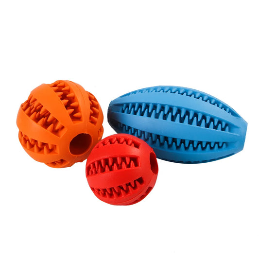 KTX-880595 Eco-Friendly Dog IQ Puzzle Toy - Rubber Teething Ball for Natural Dental Care and Playtime