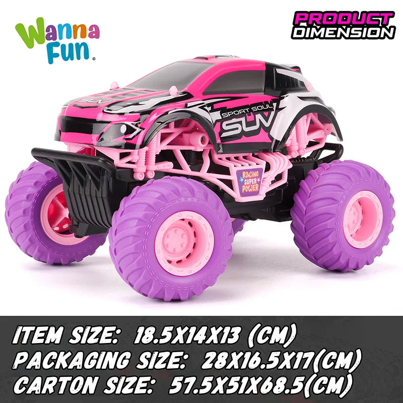 HKM-198227 1:24 Off-Road Remote Control Truck, 4WD Brushless Racing Vehicle with Headlights, High-Speed Indoor-Outdoor Fun