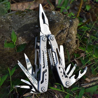15 in 1 Custom Steel Tactical Outdoor Multi Functional Pliers Tool with Knife Screwdrivers EDC Multi Pliers for Camping Hiking