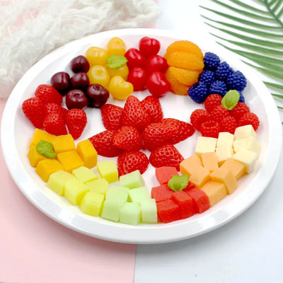 KI liangpeng Simulation PVC fruit block Strawberry Hami melon cut model DIY food accessory decoration photography prop