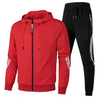 HKM-013843 Men's Coats Customized LOGO Fashion Man Coat Simple Team Sports Suit Hooded Men's Sports Suit Two-piece Set