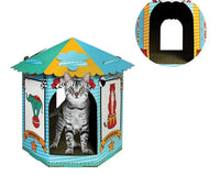 HKM-274963 Sustainable Corrugated Paper Cat Scratcher Tent for Playful Cats
