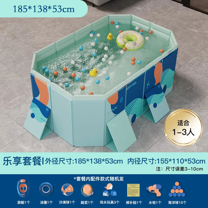 HKM-848339 Large Rectangular Above Ground Swimming Pool for Outdoor Use