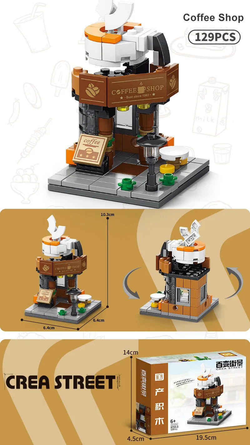 KTX-209043 8 in 1 3D Mini City Building Block Set for Kids