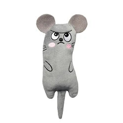 HKM-424147 Catnip Plush Interactive Mouse Toy for Cats - Assorted Colours Available