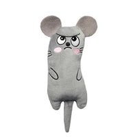 HKM-424147 Catnip Plush Interactive Mouse Toy for Cats - Assorted Colours Available