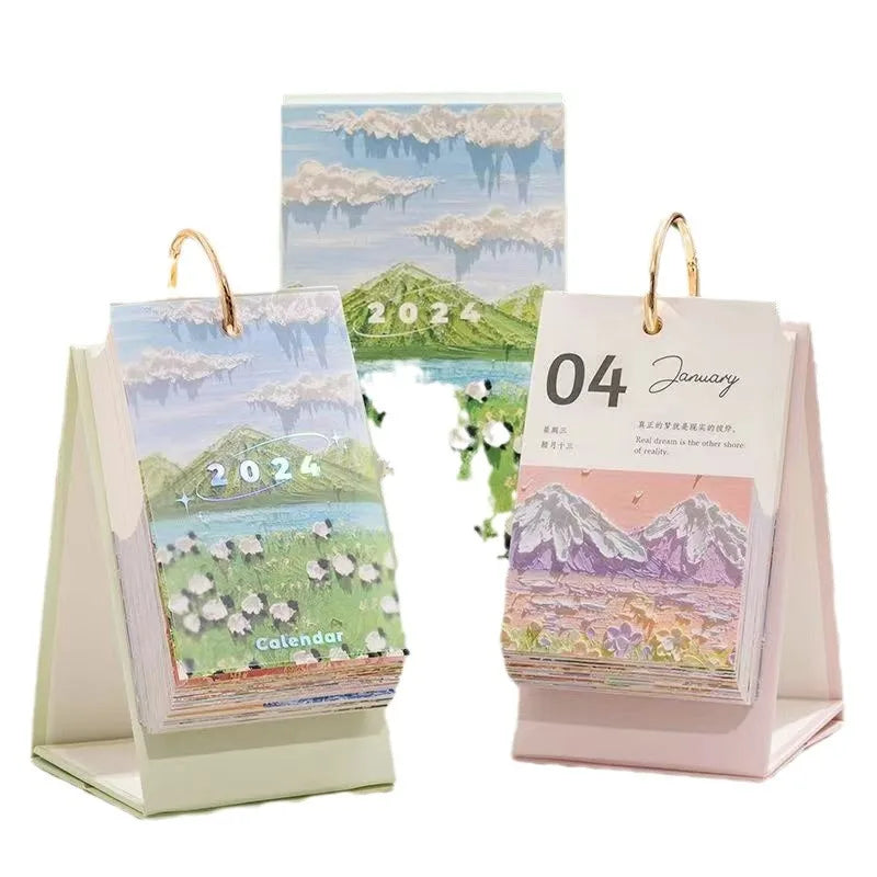 KTX-638483 Custom Full Colour Monthly Executive Wall Desk Calendar 2024 with Logo Printing