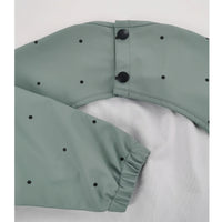 HKM-851155 BSCI Factory OEM Full Sleeved Recycled Waterproof PU Baby Bib