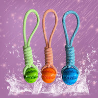 HKM-716755 Durable Interactive Squeaky Dog Toys with Custom Logo – Dumbbell Rope Chew Accessories