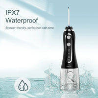 HKM-192275 Cordless Dental Water Flosser with 5 Cleaning Modes for Effective Oral Care