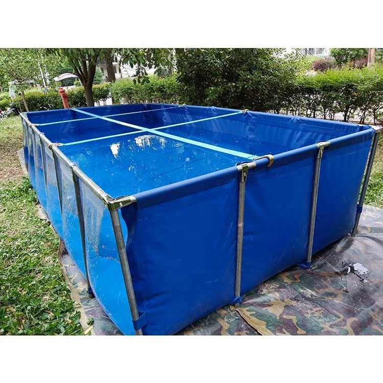 HKM-044947 Foldable Outdoor Rectangular Pool with Aeration System for Shrimp and Koi养殖