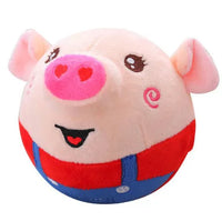 HKM-585683 Interactive Washable Squeaky Plush Dog Ball Toy with Sound and Motion