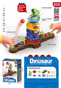 HKM-279571 Dinosaur Ball Drop Toy Set – Educational Rotating Ball Battle Game for Ages 5 and Up