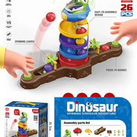 HKM-279571 Dinosaur Ball Drop Toy Set – Educational Rotating Ball Battle Game for Ages 5 and Up