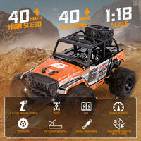 HKM-084115 1:18 Scale RC High-Speed Off-Road Buggy - 4WD Remote Control Car for Indoor and Outdoor Use