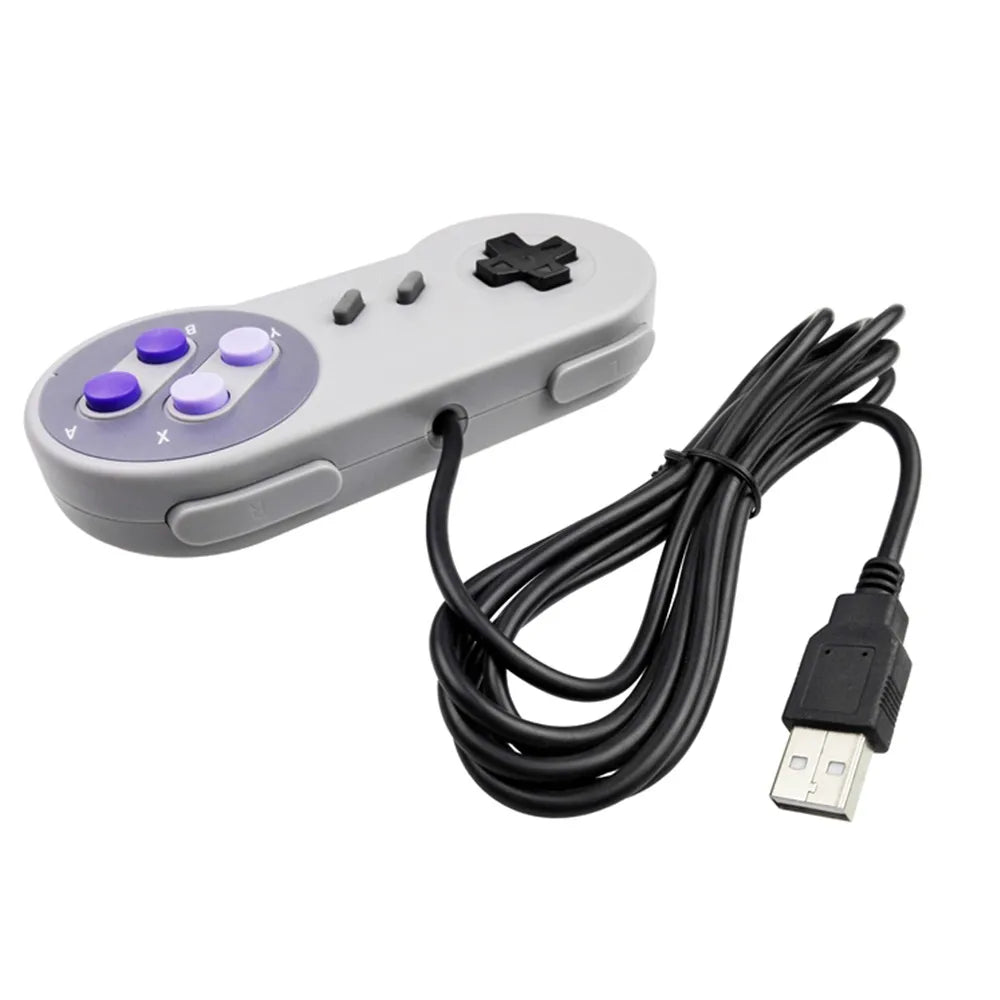 HKM-412691 SNES Classic USB Game Controller for Windows PC and Mac – Retro Gamepad for Nostalgic Gaming Experience