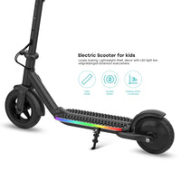 Adjustable Height Electric Kids Scooters 6inch 150W Aluminum Alloy With Colorful LED Lights UL2272 Certificated
