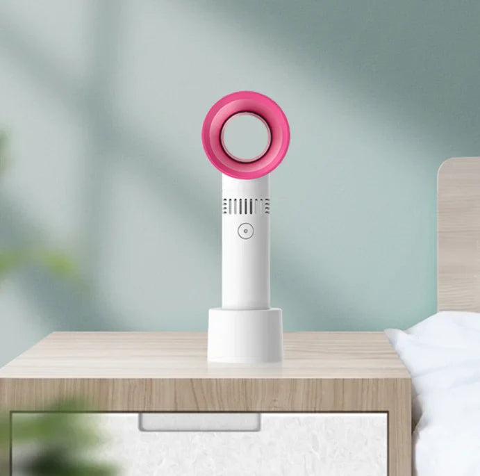 KTX-704915 Portable Rechargeable Leafless USB Bladeless Mini Handheld Fan for Cooling and Air Circulation