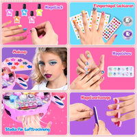 HKM-817363 Kids Nail Polish Machine Set - Creative Nail Art Salon for Girls Ages 2-14