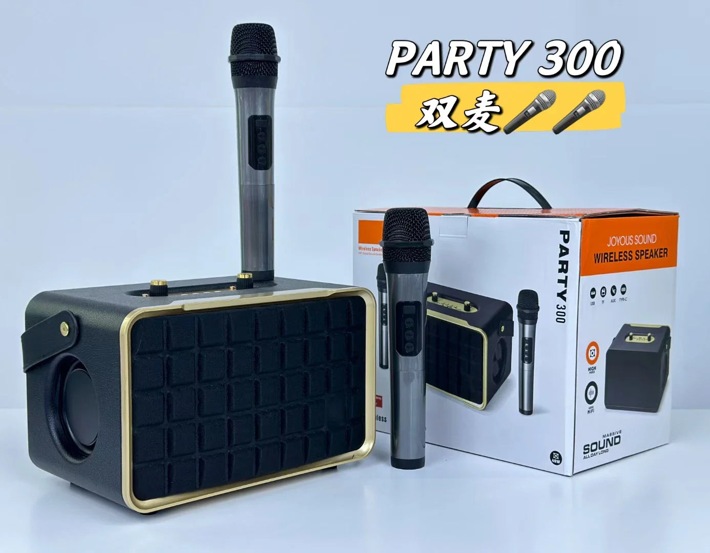KTX-841555 Outdoor Wireless Bluetooth Speaker with Microphone for Home and Desktop Use