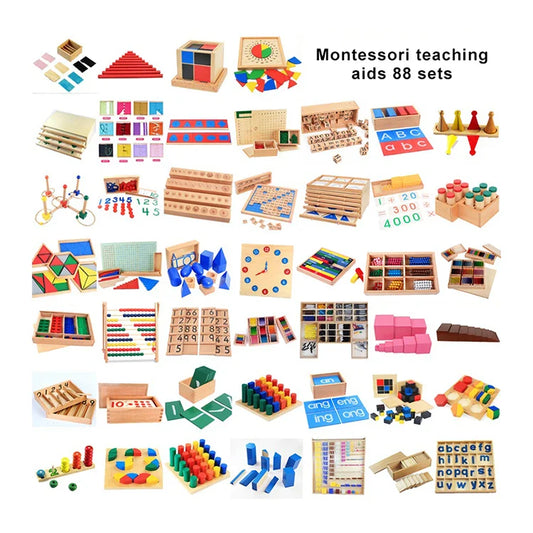 KTX-034003 Premium Wooden Montessori Educational Box Set for Kids 24 Months and Up