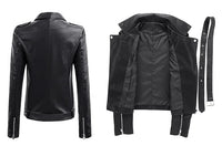 HKM-045459 Women's Short Leather Jacket New Korean Version PU Leather Motorcycle Jacket Stylish Women's Clothing Jacket Custom