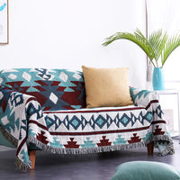 VTX-1043795 Custom Logo Throw Blanket Soft Polyester Cotton Modern Woven Plaid Throw for Couch Sofa Bed and Cozy Home Decor